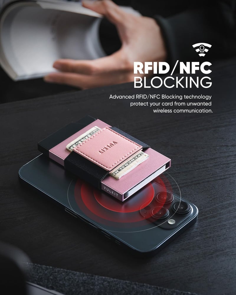 VULKIT Minimalist Pop Up Wallet RFID védelemmel, kártyatartó és pénztartó