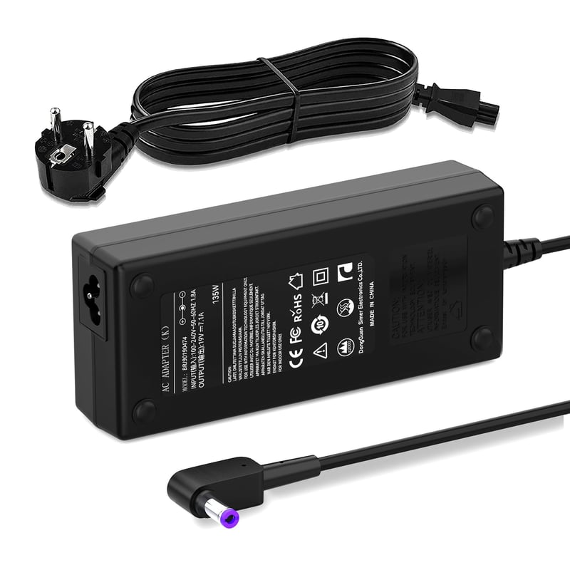 VUOHOEG 135W Nabíjačka na notebook Acer Nitro 5 AN515-51 AN515-52 AN515-53 AN515-54 AN515-55 AN517-51 Aspire 7 A715-71G A715-72G 19V 7.1A ADP-135KB Sieťový adaptér 5.5x1.7mm