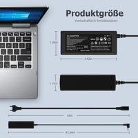 Napájací adaptér VUOHOEG 14V pre monitor Samsung 6,5 x 4,4 mm – U28E590D S22D300HY C27F390FHU S27D390H S24D390HL C24F396FHU S22C300H Sync 7