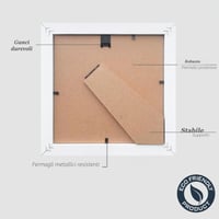 VUVUZULA Biely štvorcový rám na obrazy 15x15 cm, biely MDF drevený fotorámik s paspartou 10x10 cm, súprava 3 ks 3