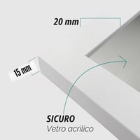 VUVUZULA Biely štvorcový rám na obrazy 15x15 cm, biely MDF drevený fotorámik s paspartou 10x10 cm, súprava 3 ks 4