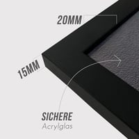 VUVUZULA Fekete Képkeret Szett, 3 db 50 x 70 cm-es Fa Képkeret, MDF Fotókeret Akril Üveggel, Fali Dekoráció Poszterekhez, Fényképekhez 4