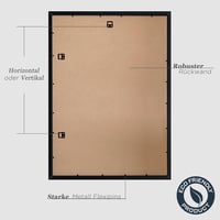 VUVUZULA Fekete Képkeret Szett, 3 db 50 x 70 cm-es Fa Képkeret, MDF Fotókeret Akril Üveggel, Fali Dekoráció Poszterekhez, Fényképekhez 3