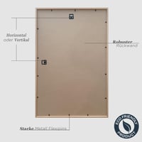 VUVUZELA Okvir za slike 40x60 cm, set od 3 drvena okvira, okvir za fotografije od hrastovine, MDF okvir, natur 4