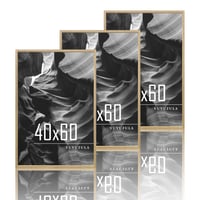 VUVUZELA Okvir za slike 40x60 cm, set od 3 drvena okvira, okvir za fotografije od hrastovine, MDF okvir, natur 1