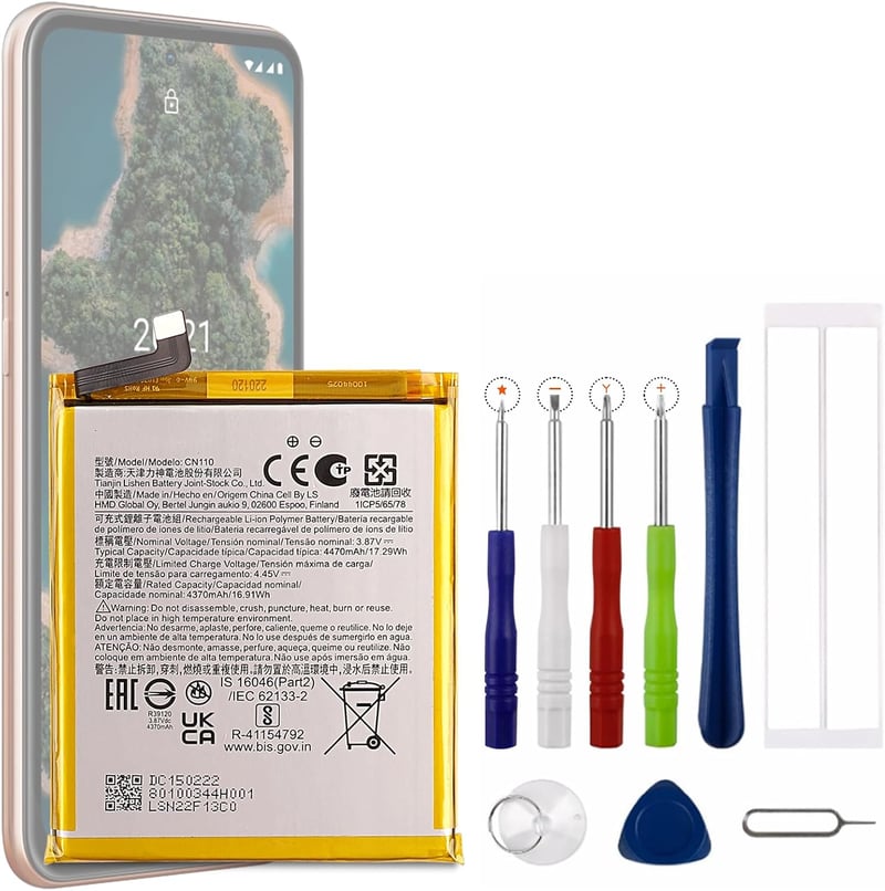Acumulator de schimb Vvsialeek CN110 pentru Nokia X20 și Nokia X100 5G cu set de unelte inclus gratuit