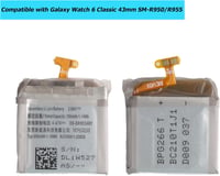 Acumulator de schimb Vvsialeek compatibil cu Galaxy Watch 6 Classic 43 mm SM-R950 R955, cu set de montaj inclus 2