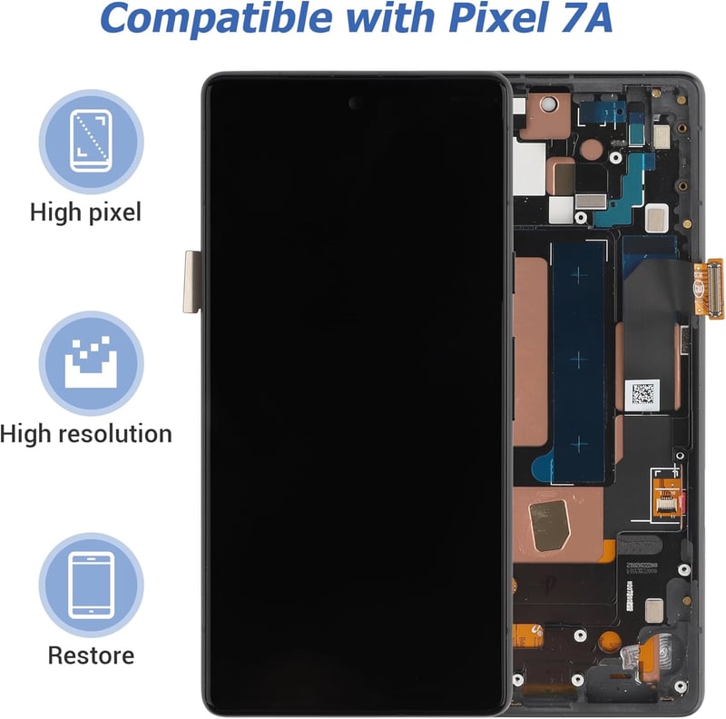 Vvsialeek Google Pixel 7A LCD kijelző csere érintőképernyő szerszámkészlettel