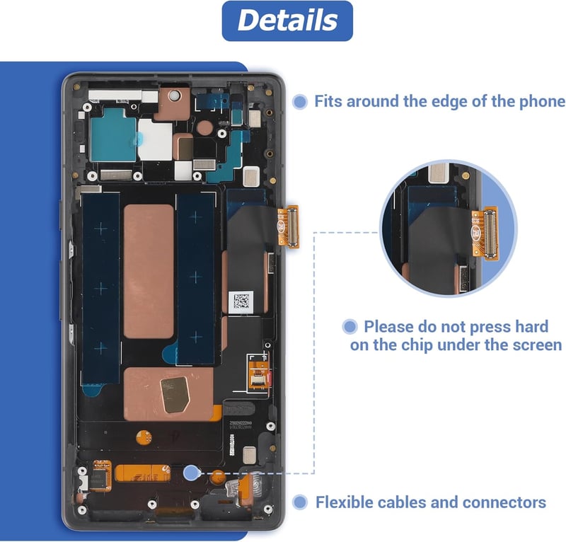 Vvsialeek Google Pixel 7A LCD kijelző csere érintőképernyő szerszámkészlettel