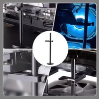 Suport placă grafică GPU Vxiwscy, aluminiu aeronautic negru, susținere placă video pentru diverse carcase PC, instalare ușoară, stabilitate sporită 6