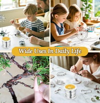 Sârmă artizanală din aluminiu VynyQoo 2 mm, argintie, 33 m, sârmă maleabilă și flexibilă pentru bijuterii, sculpturi DIY, modelaj, aranjamente florale și împletituri din sârmă 6