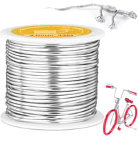 Sârmă artizanală din aluminiu VynyQoo 2 mm, argintie, 33 m, sârmă maleabilă și flexibilă pentru bijuterii, sculpturi DIY, modelaj, aranjamente florale și împletituri din sârmă 1