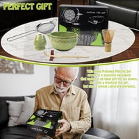 VZXZXE Matcha Készlet 6 Részes - Habverő, Kanál, Tál, Szűrő és Kerámia Teáscsésze - Matcha Colored 6 Piece Set 7
