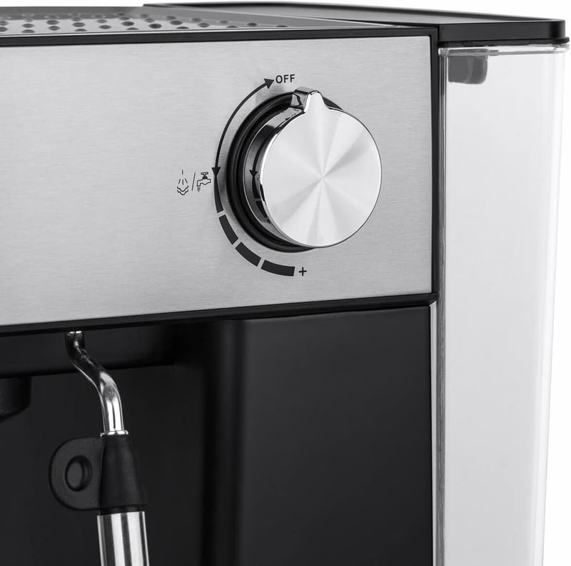 Wëasy KFX32 Automata Eszpresszó Kávéfőző, 20 Bar Nyomás, 4 Program, 1,6L Víztartály, Csészemelegítő, Gőzölő, Ezüst-Fekete