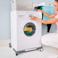 Podstavec pod práčku W B D WEIBIDA so 4 uzamykateľnými kolieskami, nosnosť 200 kg, nastaviteľná šírka 40 – 62 cm, vhodný aj pre sušičky a chladničky 6