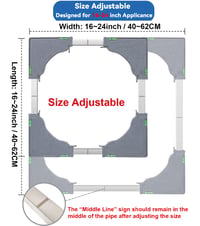 Podstavec pod práčku W B D WEIBIDA so 4 uzamykateľnými kolieskami, nosnosť 200 kg, nastaviteľná šírka 40 – 62 cm, vhodný aj pre sušičky a chladničky 2