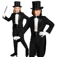 W WIDMANN MILANO Party Fashion Detský kostým frak s golierom pre chlapcov, čierny, veľkosť 158, karnevalový kostým kúzelník gentleman 4