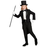 W WIDMANN MILANO Party Fashion Detský kostým frak s golierom pre chlapcov, čierny, veľkosť 158, karnevalový kostým kúzelník gentleman 3