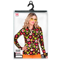 W WIDMANN MILANO Party Fashion hippie blúzka Flower Power – čierna s kvetmi 2