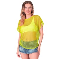 Top de damă din plasă neon W Widmann Milano Party Fashion pentru festivaluri și carnavaluri 2