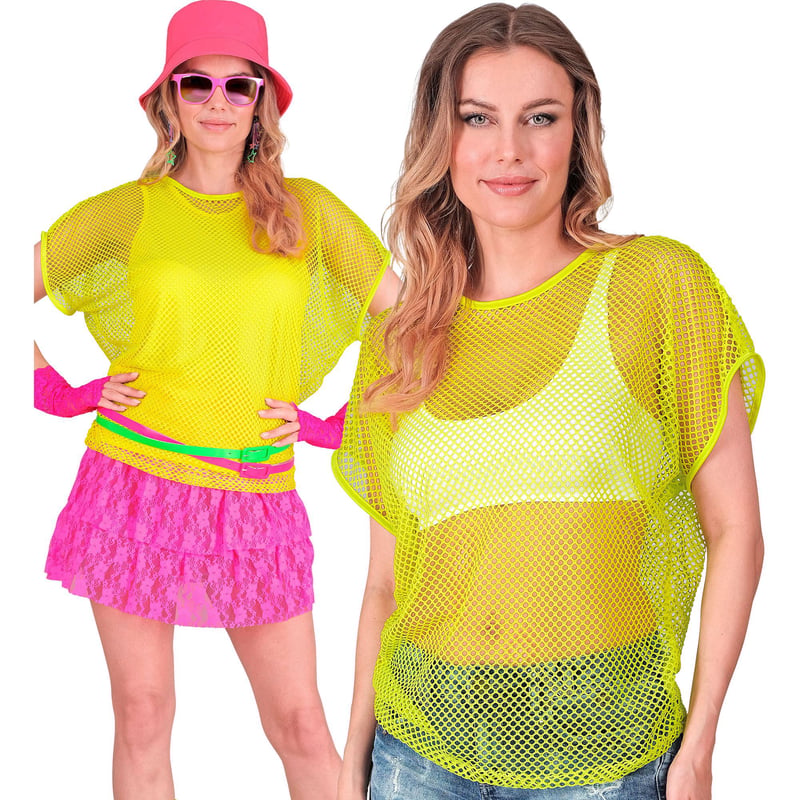 Top de damă din plasă neon W Widmann Milano Party Fashion pentru festivaluri și carnavaluri