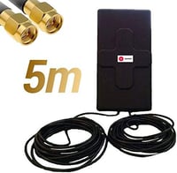 W WONECT 50dBi 4G LTE Kültéri Antenna 5m SMA Kábellel - Nagy Hatótávolságú Jelerősítő Router Kompatibilis Külső Antenna 3G/4G/UMTS Hálózatok 3