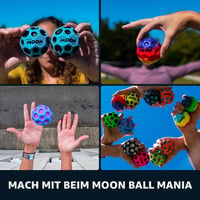 Waboba Moon Ball superodrazová gumová lopta pre deti – Originálny patentovaný dizajn, kráterový povrch so zvukom pri odraze, ľahké uchopenie 5