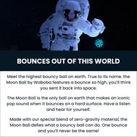 Waboba Moon Ball superodrazová gumová lopta pre deti – Originálny patentovaný dizajn, kráterový povrch so zvukom pri odraze, ľahké uchopenie 3