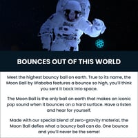 Waboba Moonshine Hyper Bouncy loptička – Svietiaca v tme, extra odrazová Moon Ball – Modrá 3