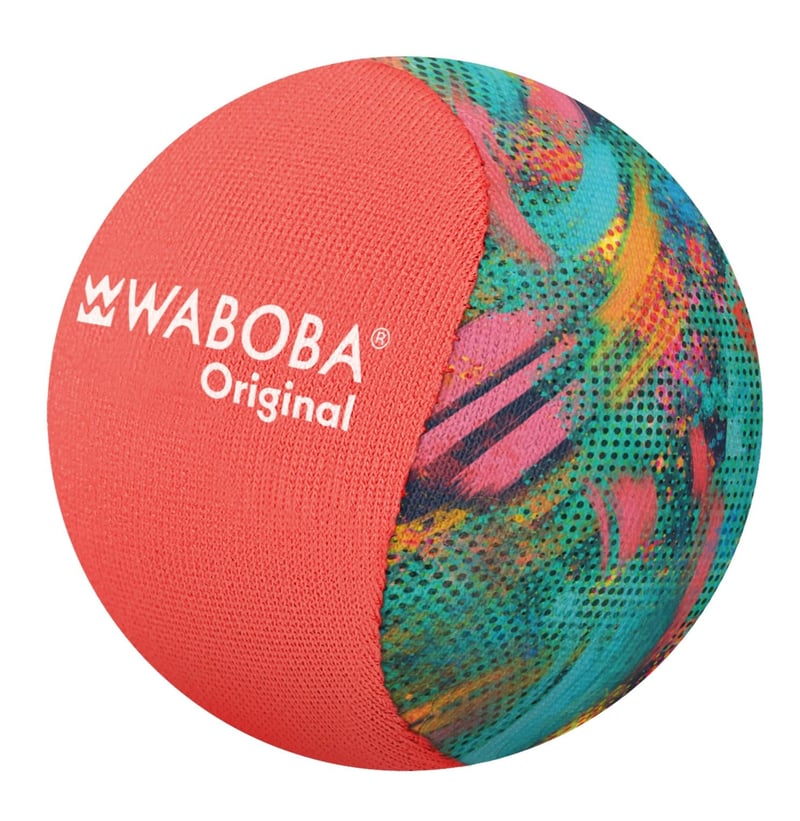 Waboba Surf loptička odrážajúca sa od vody – Neon Abstract – Originálna loptička na skákanie po hladine oceánu, jazera a bazéna – Mäkká letná hračka do vody s gélovým jadrom