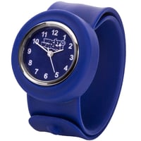 Detské silikónové hodinky Wacky Watches Popwatch v modrej farbe – na učenie sa určovania času, pre chlapcov aj dievčatá, dĺžka remienka 22,5 cm 1