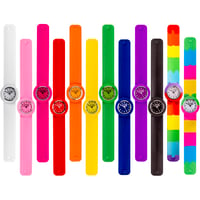 Detské silikónové hodinky Wacky Watches Popwatch v modrej farbe – na učenie sa určovania času, pre chlapcov aj dievčatá, dĺžka remienka 22,5 cm 9