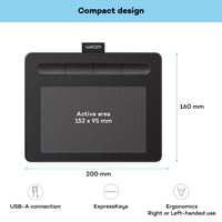 Grafický tablet Wacom Intuos Small – čierny, kresliaci tablet kompatibilný so systémami Windows a Mac 6
