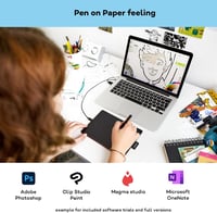 Wacom One by Wacom Small rajztábla tollal - fekete/piros 2