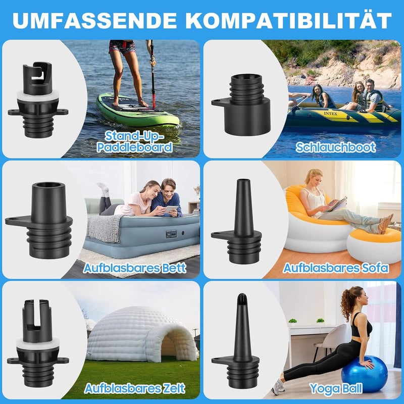 WADEO 18000 mAh elektromos SUP pumpa 20 PSI, LED világítással, gyors töltés