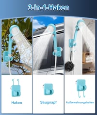WADEO Hordozható Campingzuhany Akkumulátorral és Pumpával, 6000-8000mAh Töltödhető Akkus Kültéri Zuhany 5