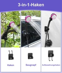 WADEO Hordozható Campingzuhany Akkumulátorral és Pumpával, 6000-8000mAh Töltödhető Akkus Kültéri Zuhany 8