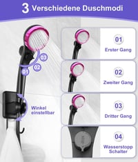 WADEO Hordozható Campingzuhany Akkumulátorral és Pumpával, 6000-8000mAh Töltödhető Akkus Kültéri Zuhany 6