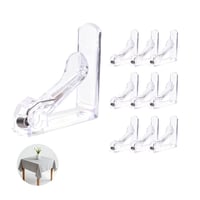 Cleme transparente pentru față de masă Wafuesh pentru mese groase de până la 45 mm, rezistente la intemperii, cleme antiderapante pentru față de masă, pentru grădină, balcon și interior 1