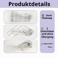 Cleme transparente pentru față de masă Wafuesh pentru mese groase de până la 45 mm, rezistente la intemperii, cleme antiderapante pentru față de masă, pentru grădină, balcon și interior 3