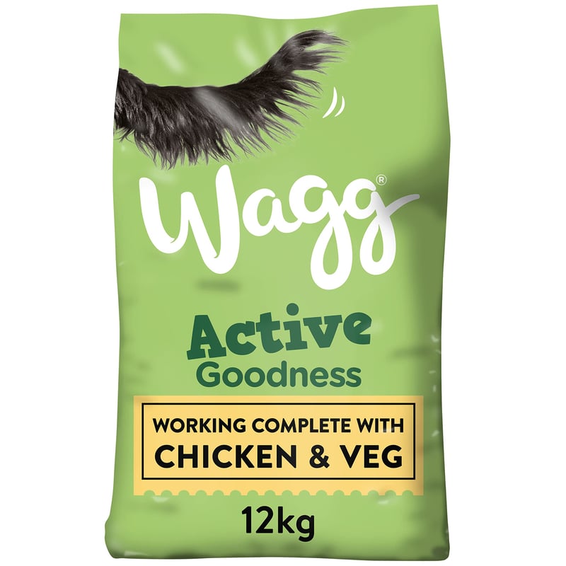 Wagg Active Goodness kompletné krmivo pre dospelých psov s kuracím mäsom a zeleninou, 12 kg, pre aktívne pracovné psy