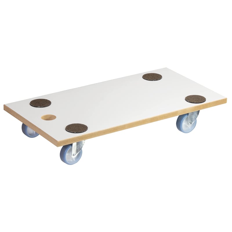 WAGNER 1318 Cărucior de transport mobilă, placă MDF cu strat special, 57,5x30x10 cm, capacitate 200 kg, roți soft, suprafață antiderapantă, cărucior pentru mobilă