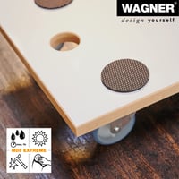 WAGNER 1318 Cărucior de transport mobilă, placă MDF cu strat special, 57,5x30x10 cm, capacitate 200 kg, roți soft, suprafață antiderapantă, cărucior pentru mobilă 4