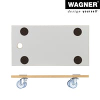 WAGNER 1318 Cărucior de transport mobilă, placă MDF cu strat special, 57,5x30x10 cm, capacitate 200 kg, roți soft, suprafață antiderapantă, cărucior pentru mobilă 7