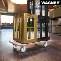WAGNER 1318 Cărucior de transport mobilă, placă MDF cu strat special, 57,5x30x10 cm, capacitate 200 kg, roți soft, suprafață antiderapantă, cărucior pentru mobilă 6