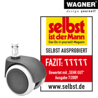 Sada 5 koliesok pre kancelársku stoličku WAGNER – mäkký povrch, Ø 50 mm, výška 55 mm, čap 11x20 mm, nosnosť 50 kg, s brzdou citlivou na zaťaženie 5