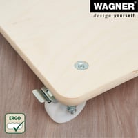 WAGNER MM 1116 bútoráthelyező görgős lap – 59x49x11 cm, 250 kg teherbírás, 2 fogantyú, rétegelt fa, FSC tanúsított, költöztetéshez 4