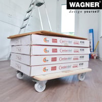 WAGNER MM 1116 bútoráthelyező görgős lap – 59x49x11 cm, 250 kg teherbírás, 2 fogantyú, rétegelt fa, FSC tanúsított, költöztetéshez 6