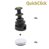 WAGNER QuickClick® székláb csúszó készlet – 4 db csuklós csúszó kerek csövekbe – belső átmérő 14 mm / külső átmérő 18 mm – Duo – Made in Germany 4