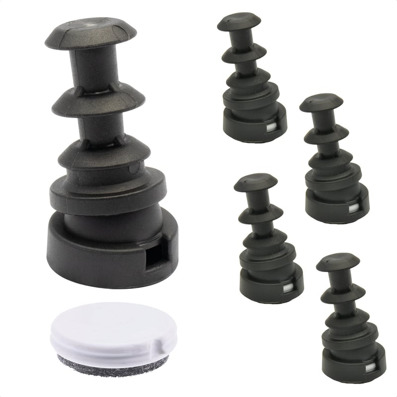 WAGNER QuickClick® székláb csúszó készlet – 4 db csuklós csúszó kerek csövekbe – belső átmérő 14 mm / külső átmérő 18 mm – Duo – Made in Germany